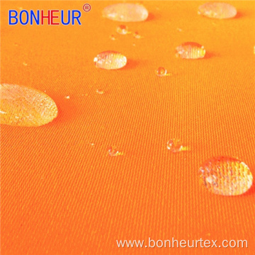 Fluorescent Yellow Orange Satin Polyester and Cotton Fabric